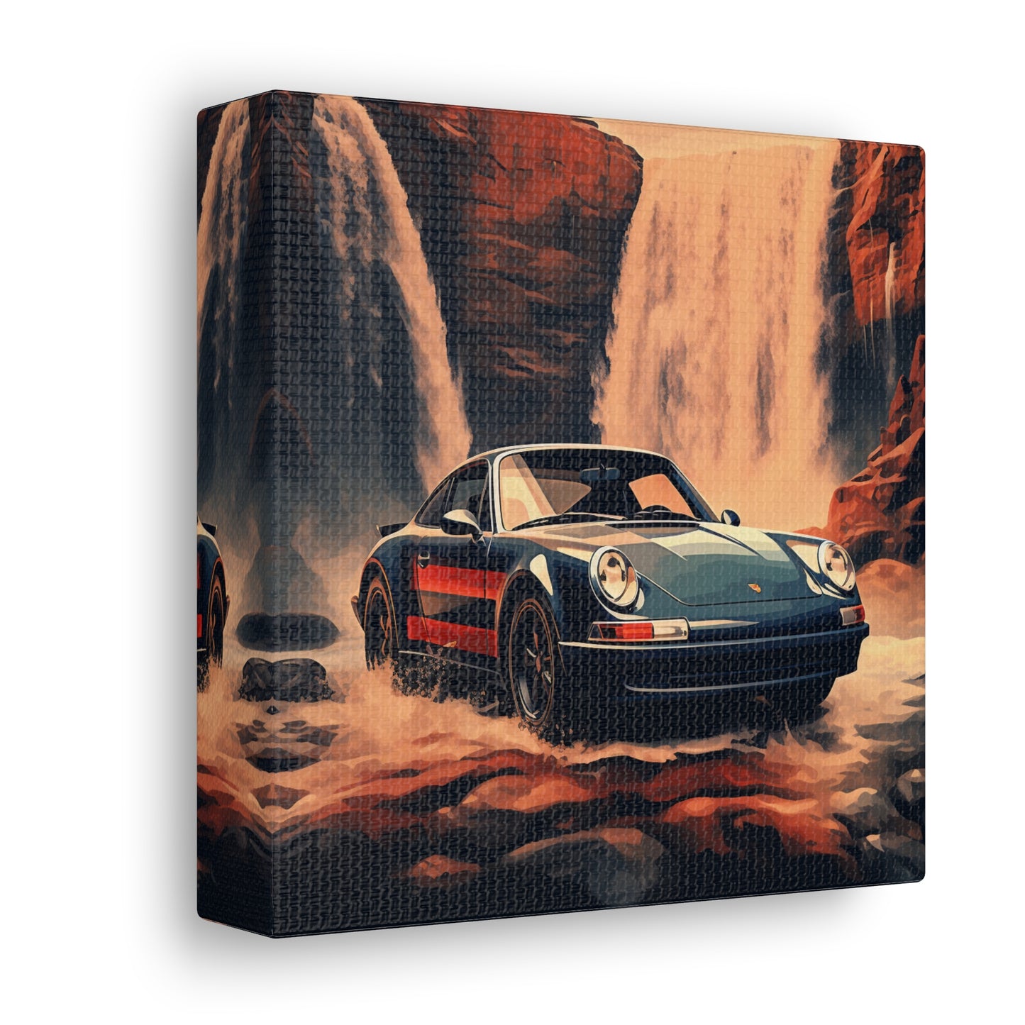 Canvas Gallery Wraps American Flag Porsche Abstract 3