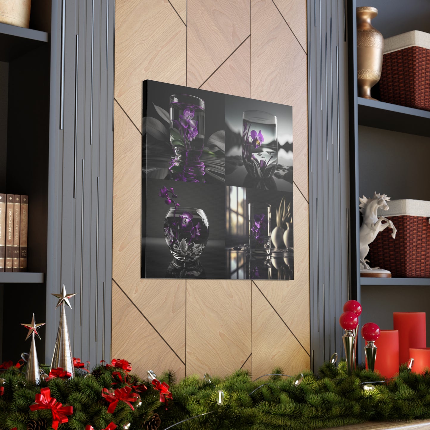 Canvas Gallery Wraps Purple Orchid Glass vase 5