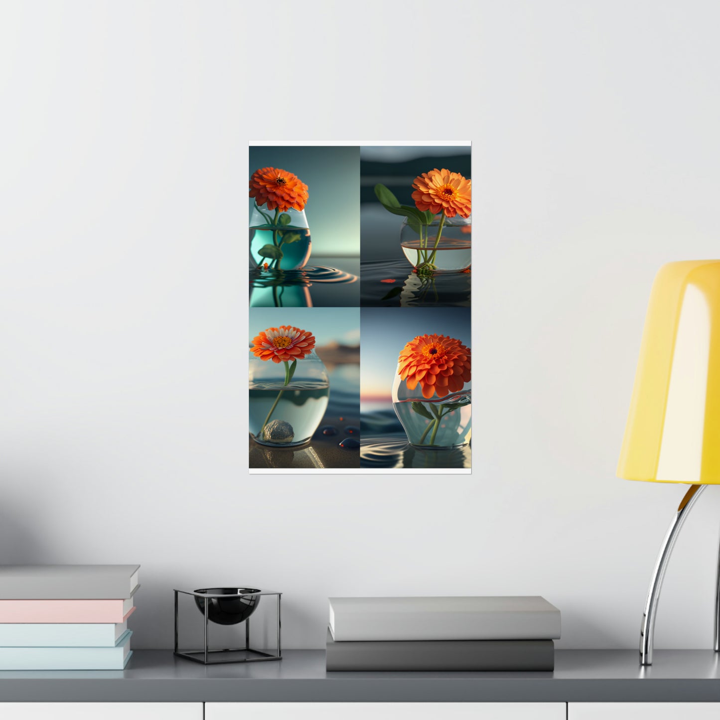 Premium Matte Vertical Posters Orange Zinnia 5