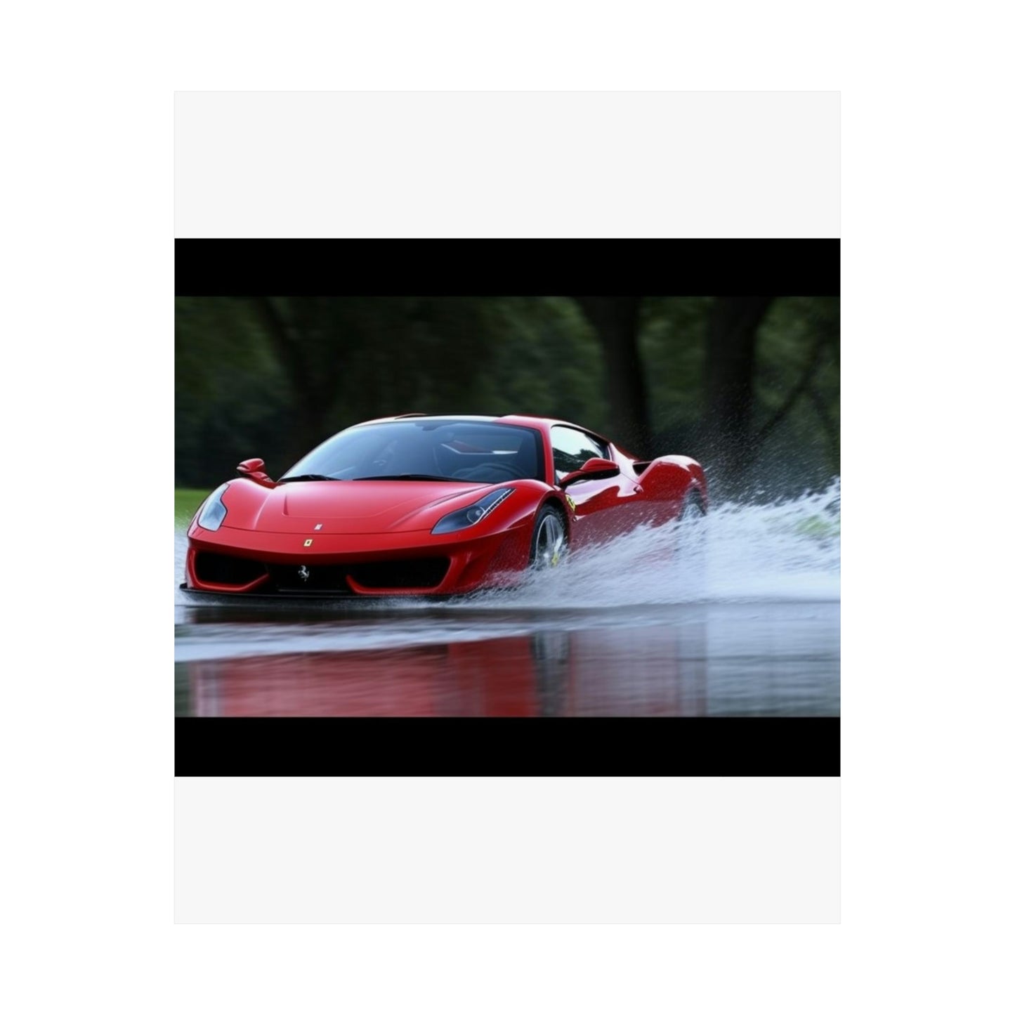 Premium Matte Vertical Posters Water Ferrari Splash 2