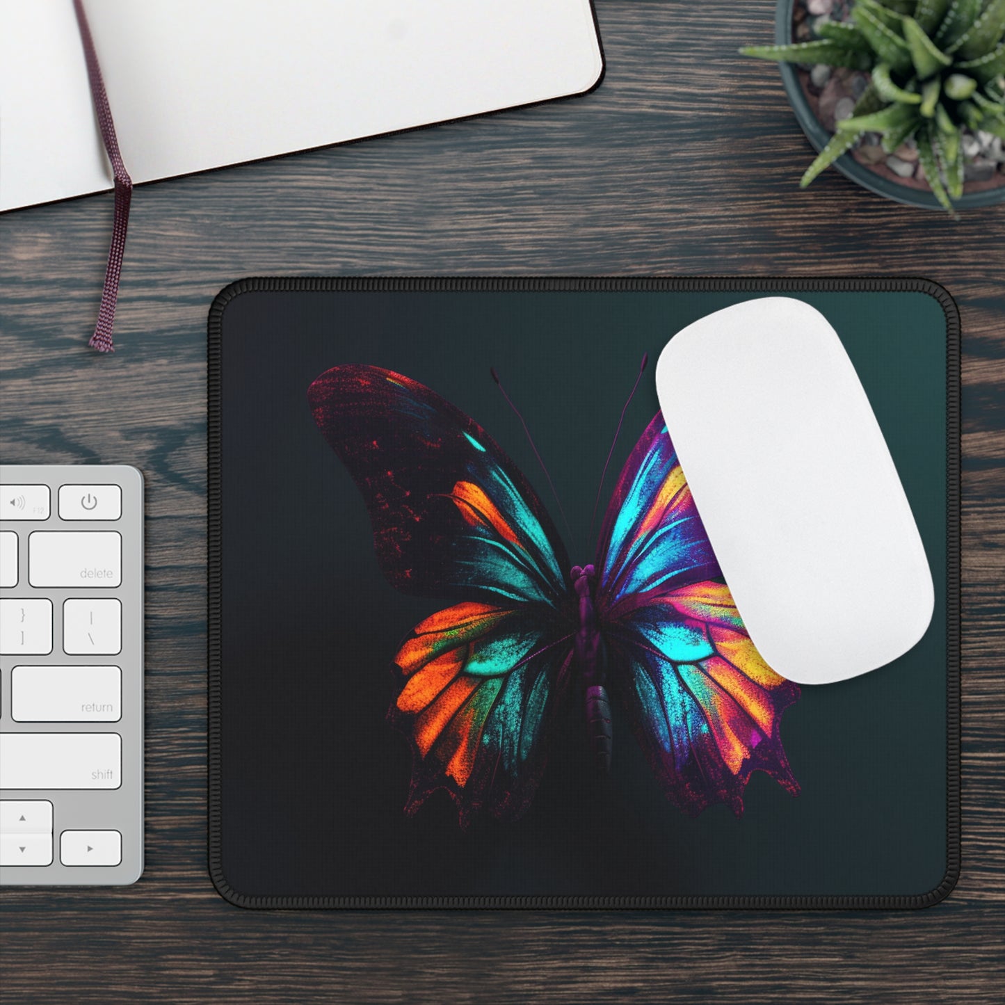 Gaming Mouse Pad  Hyper Colorful Butterfly Macro 4