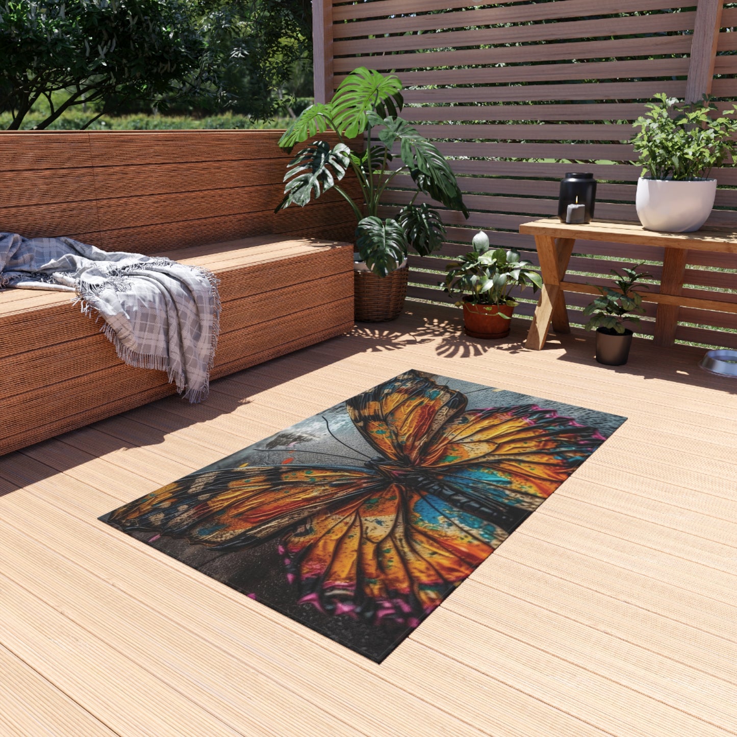 Outdoor Rug  Liquid Street Butterfly 1