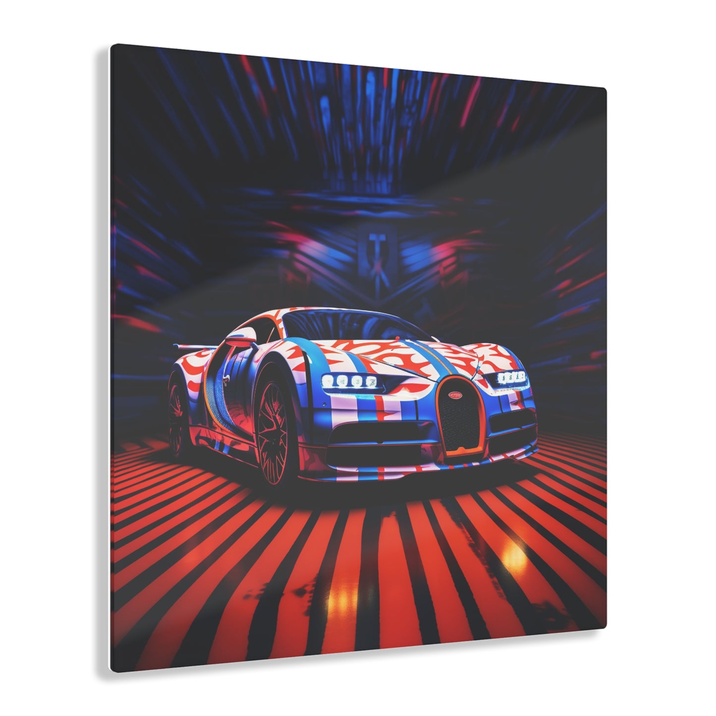 Acrylic Prints Macro Bugatti American Flag 1