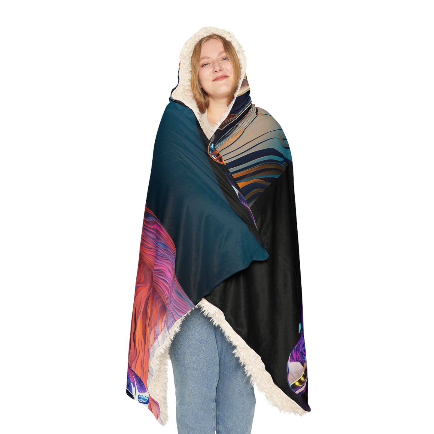 Snuggle Hooded Blanket Bugatti Abstract Flair 5