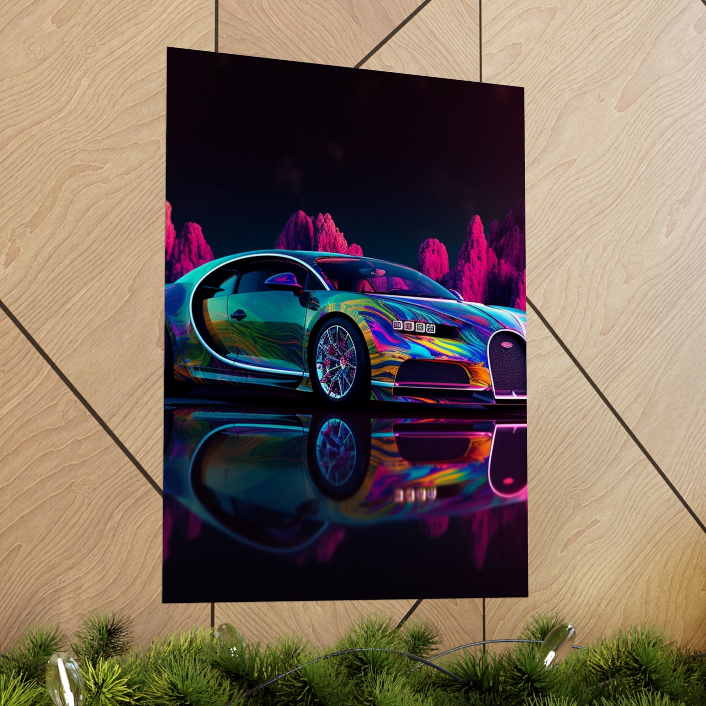 Premium Matte Vertical Posters Florescent Bugatti Flair 2