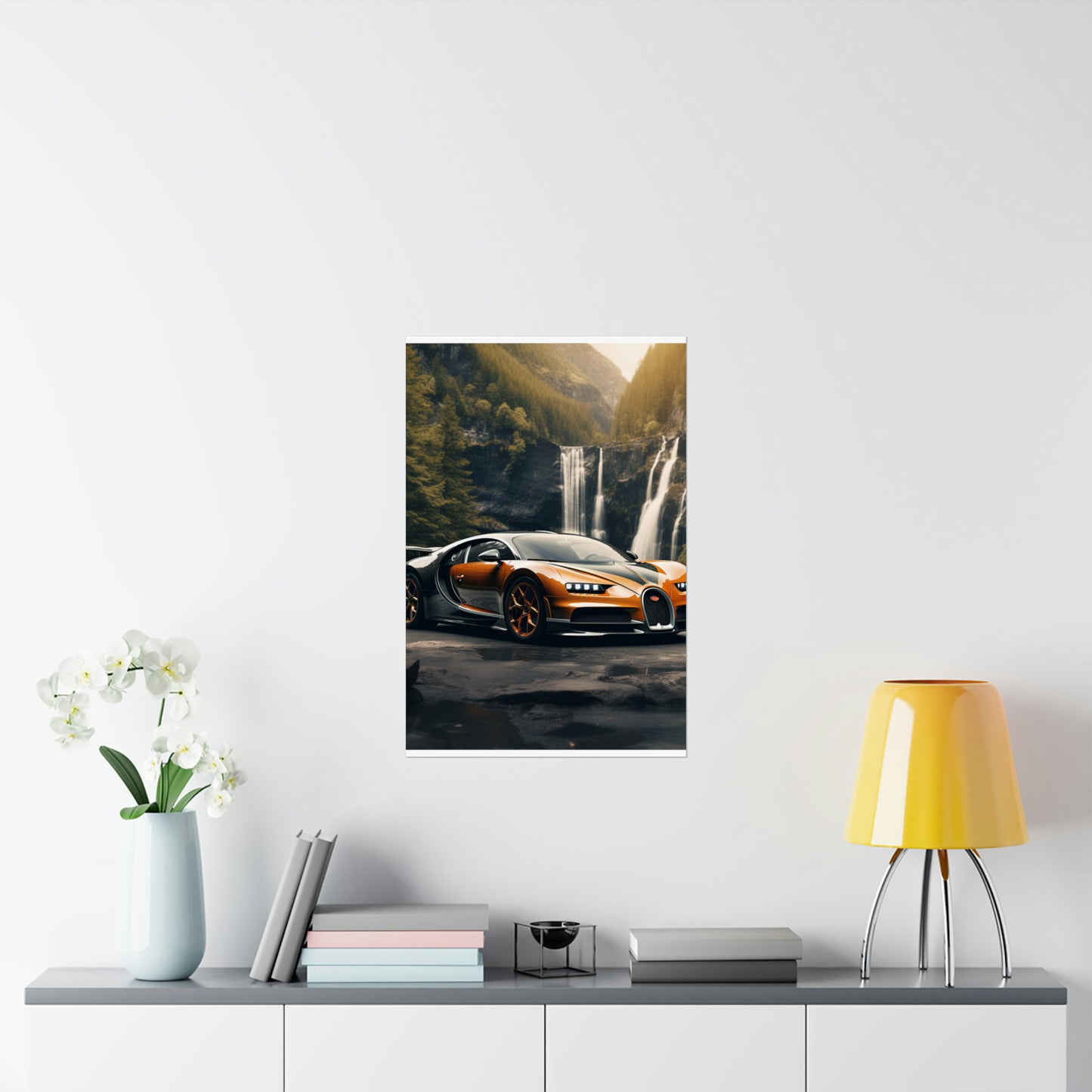 Premium Matte Vertical Posters Bugatti Waterfall 3