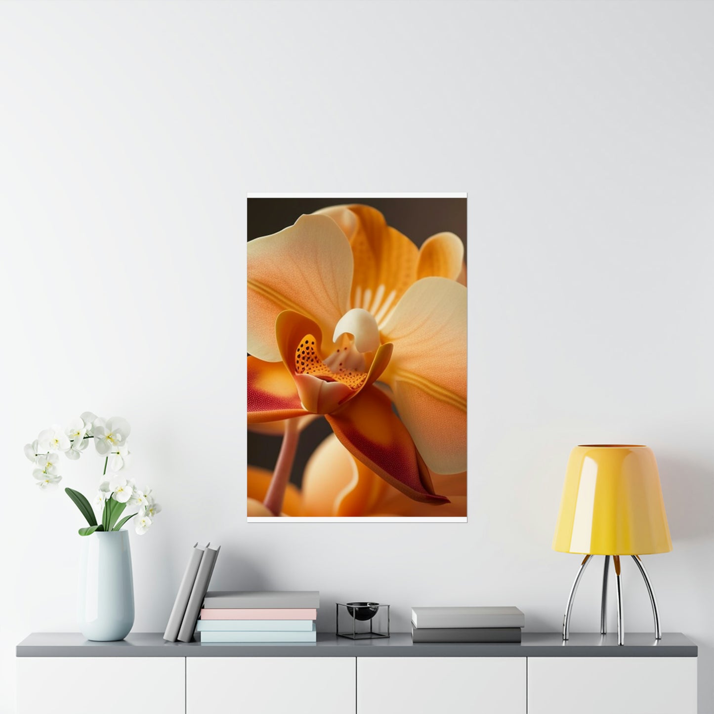 Premium Matte Vertical Posters Orange Orchid 3