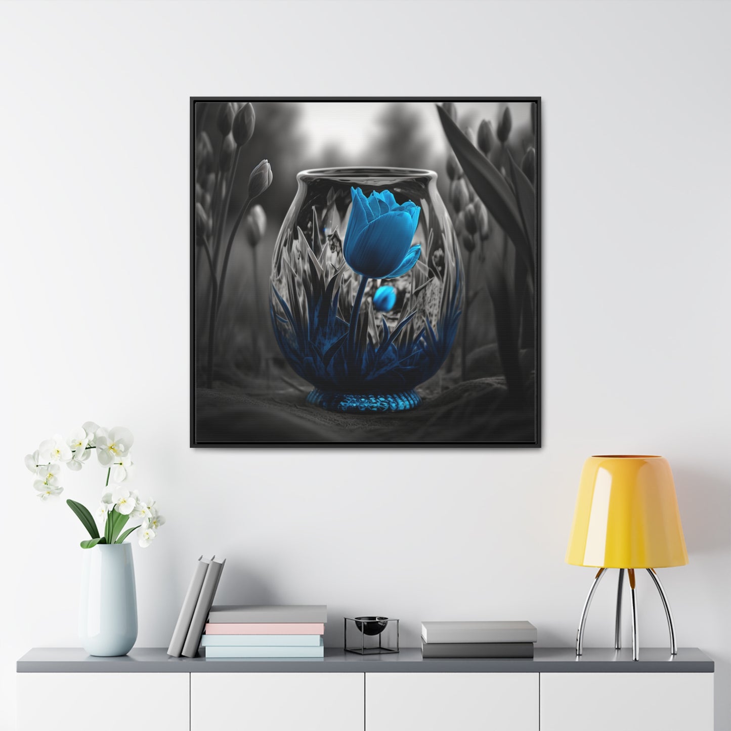 Gallery Canvas Wraps, Square Frame Tulip Blue 6