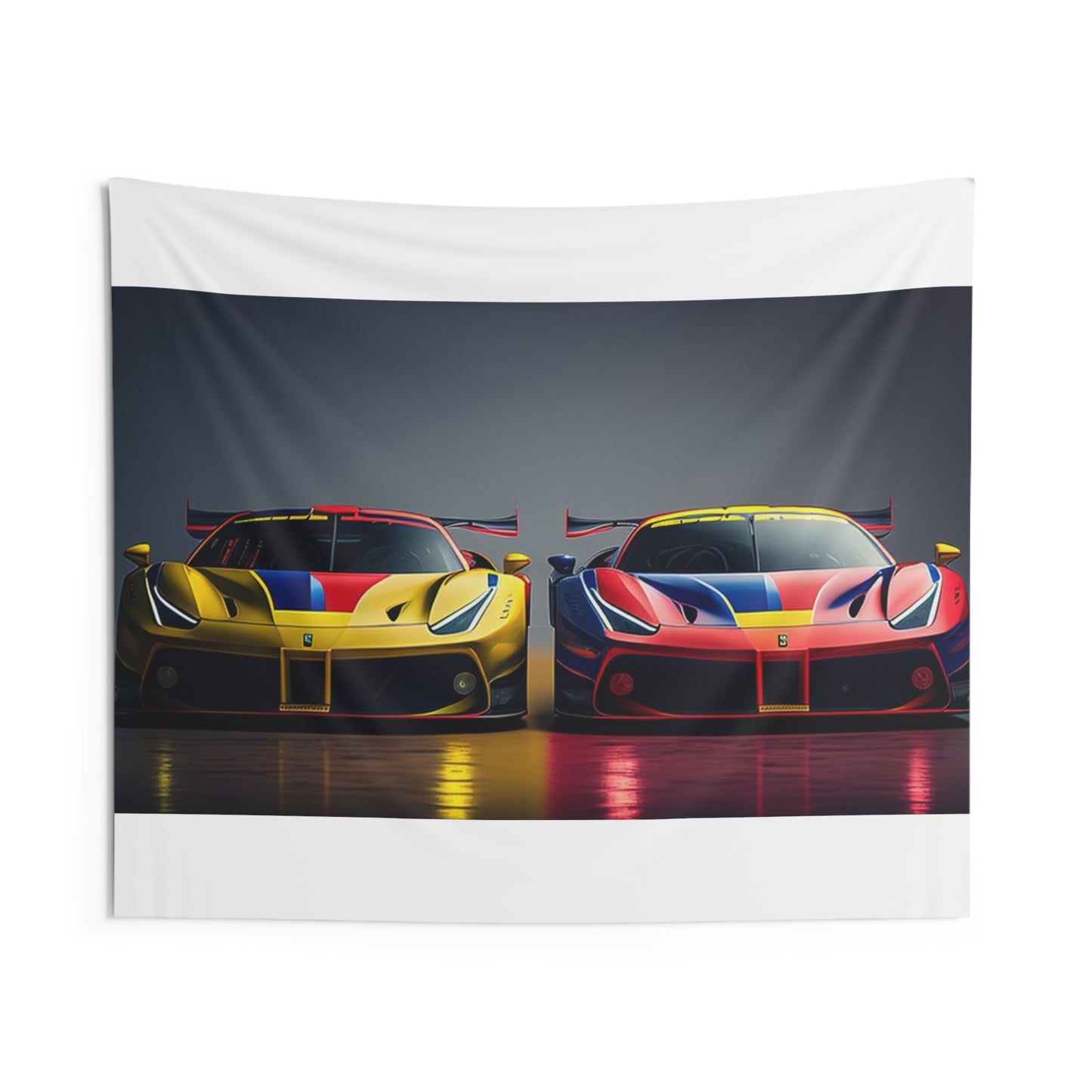 Indoor Wall Tapestries Ferrari Red Blue 1