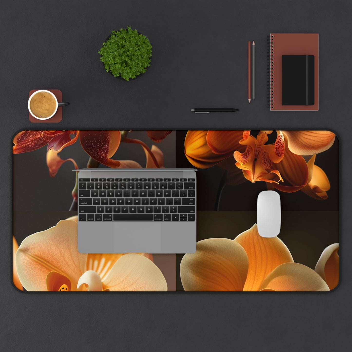 Desk Mat Orange Orchid 5