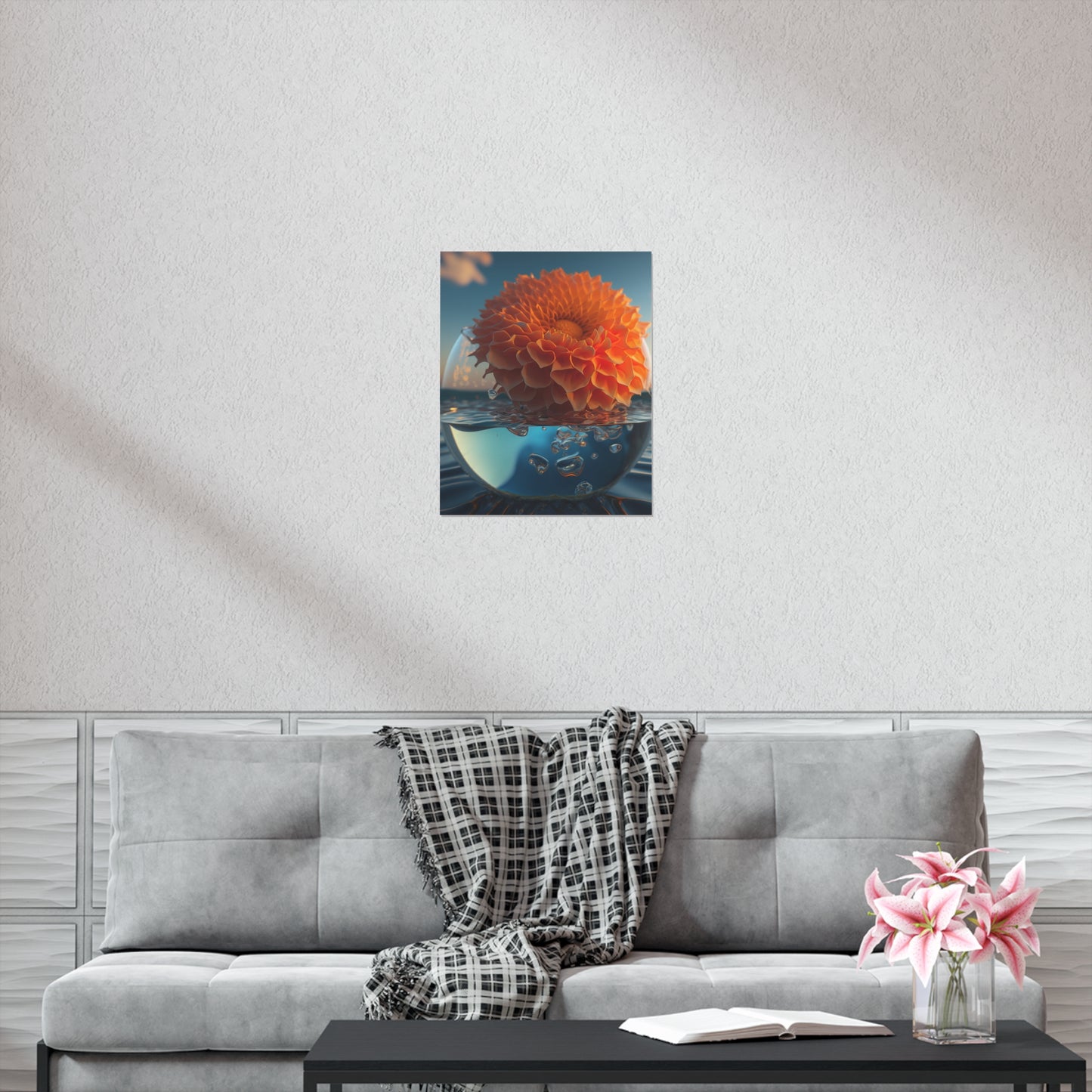 Premium Matte Vertical Posters Dahlia Orange 4