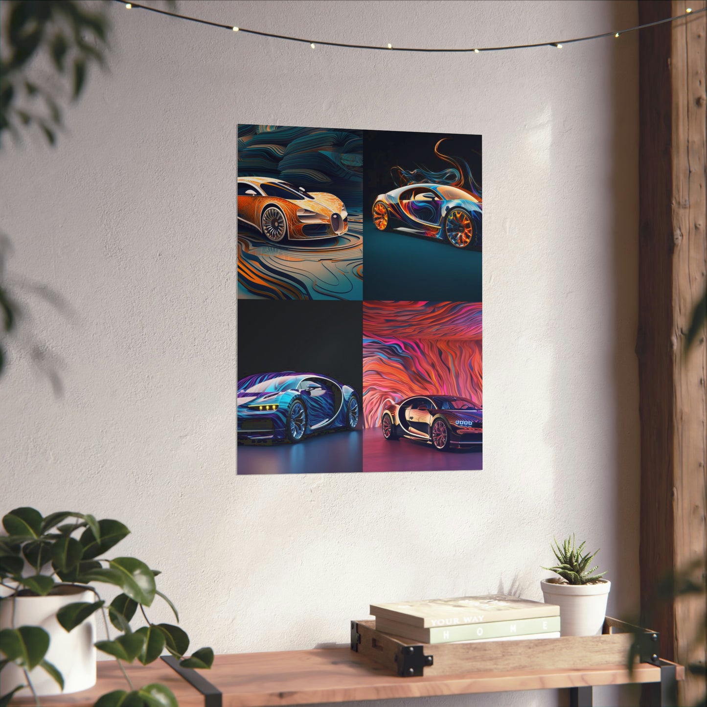 Premium Matte Vertical Posters Bugatti Abstract Flair 5