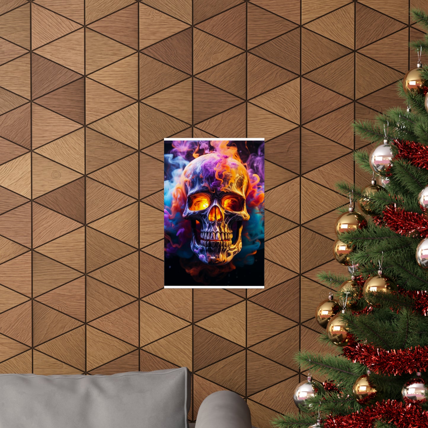 Premium Matte Vertical Posters Macro Skull 2