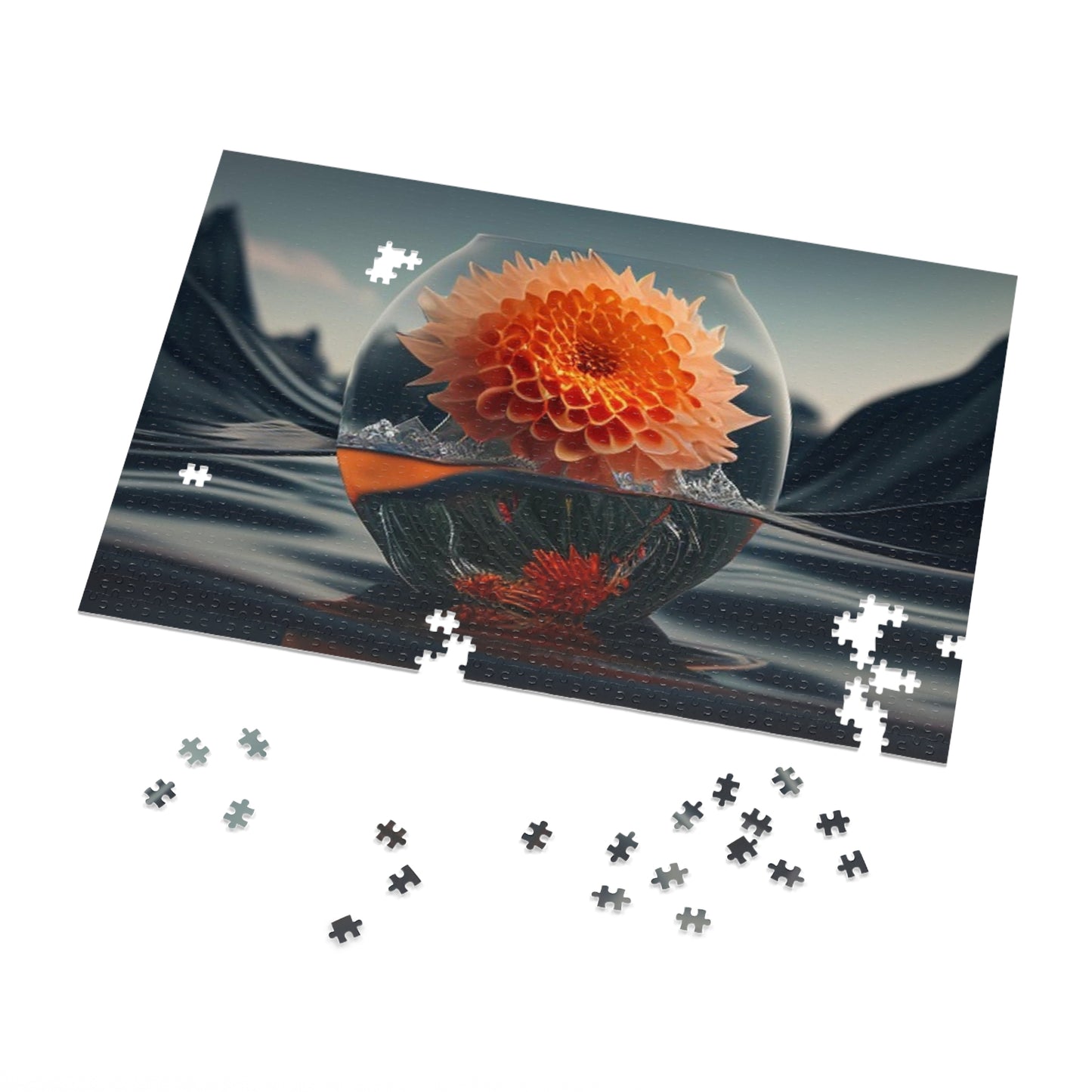 Jigsaw Puzzle (30, 110, 252, 500,1000-Piece) Dahlia Orange 3
