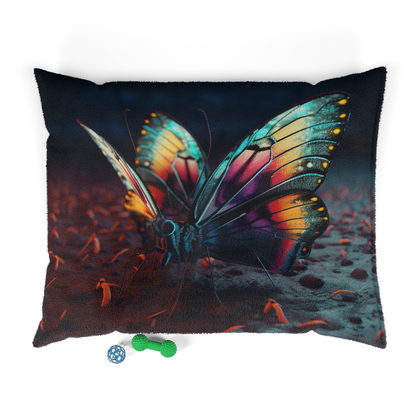 Pet Bed Hyper Colorful Butterfly Macro 1