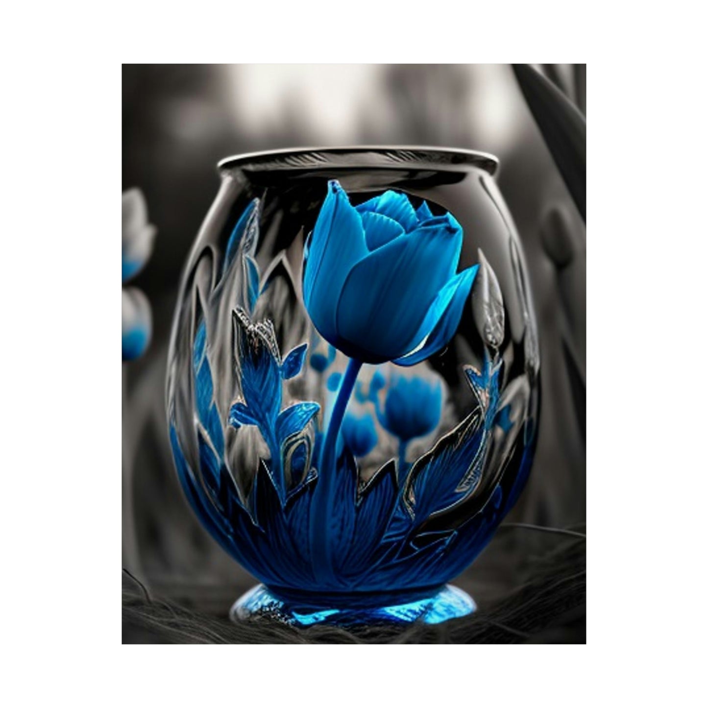 Premium Matte Vertical Posters Tulip Blue 2