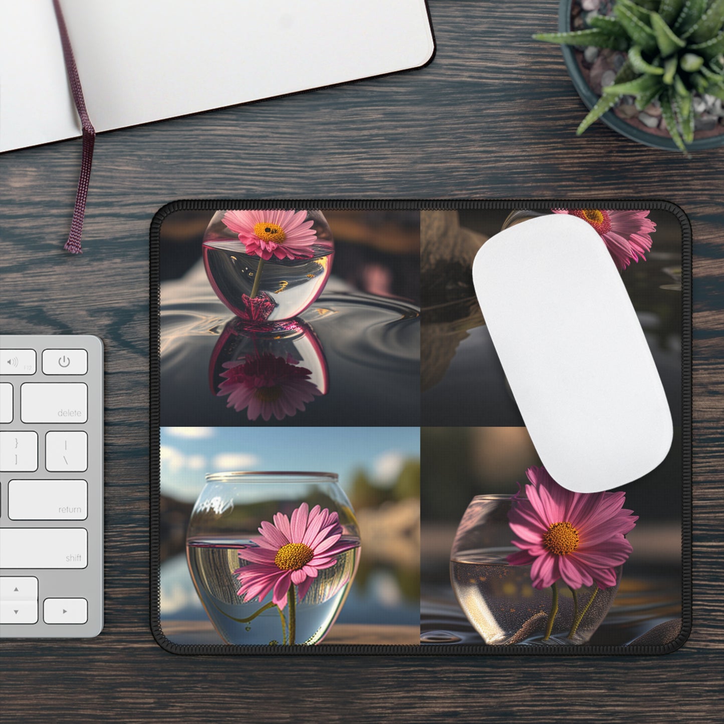 Gaming Mouse Pad  Pink Daisy 5