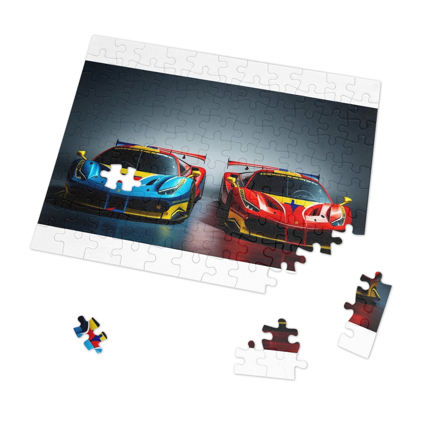 Jigsaw Puzzle (30, 110, 252, 500,1000-Piece) Ferrari Red Blue 2