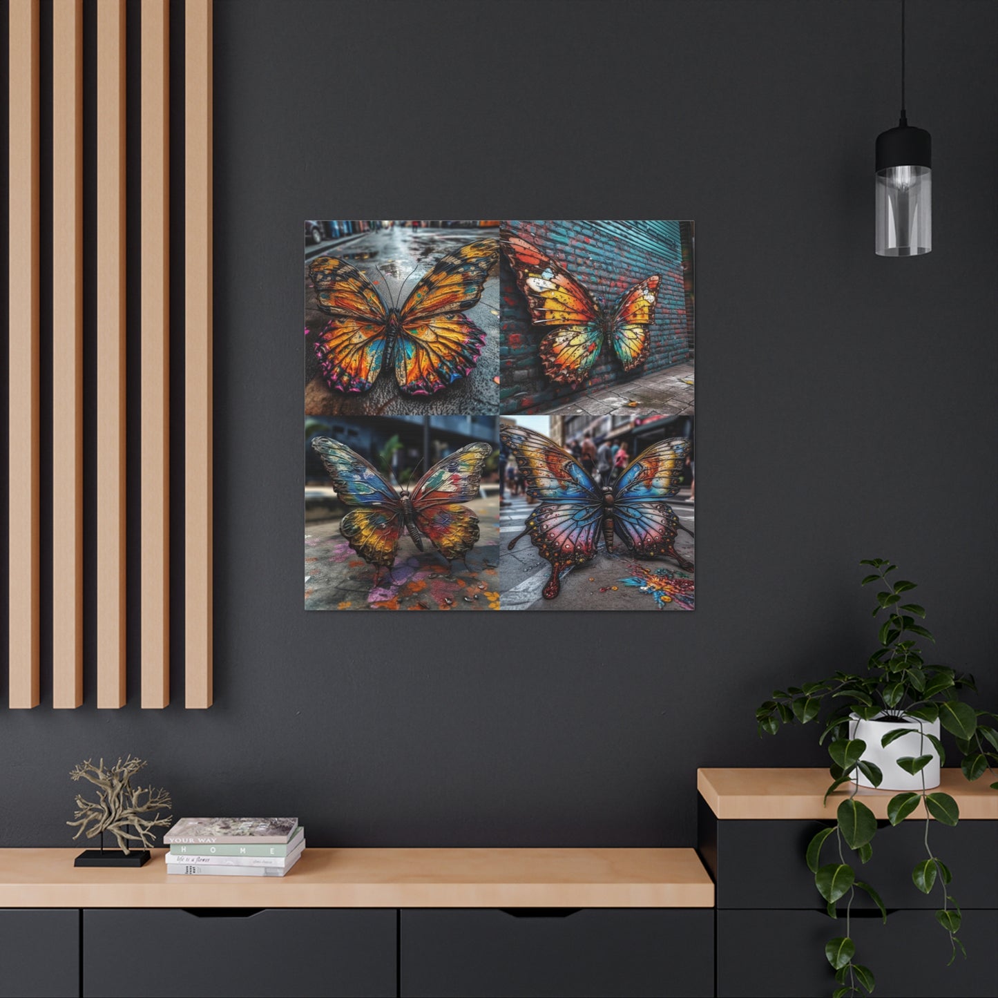 Canvas Gallery Wraps Liquid Street Butterfly 5