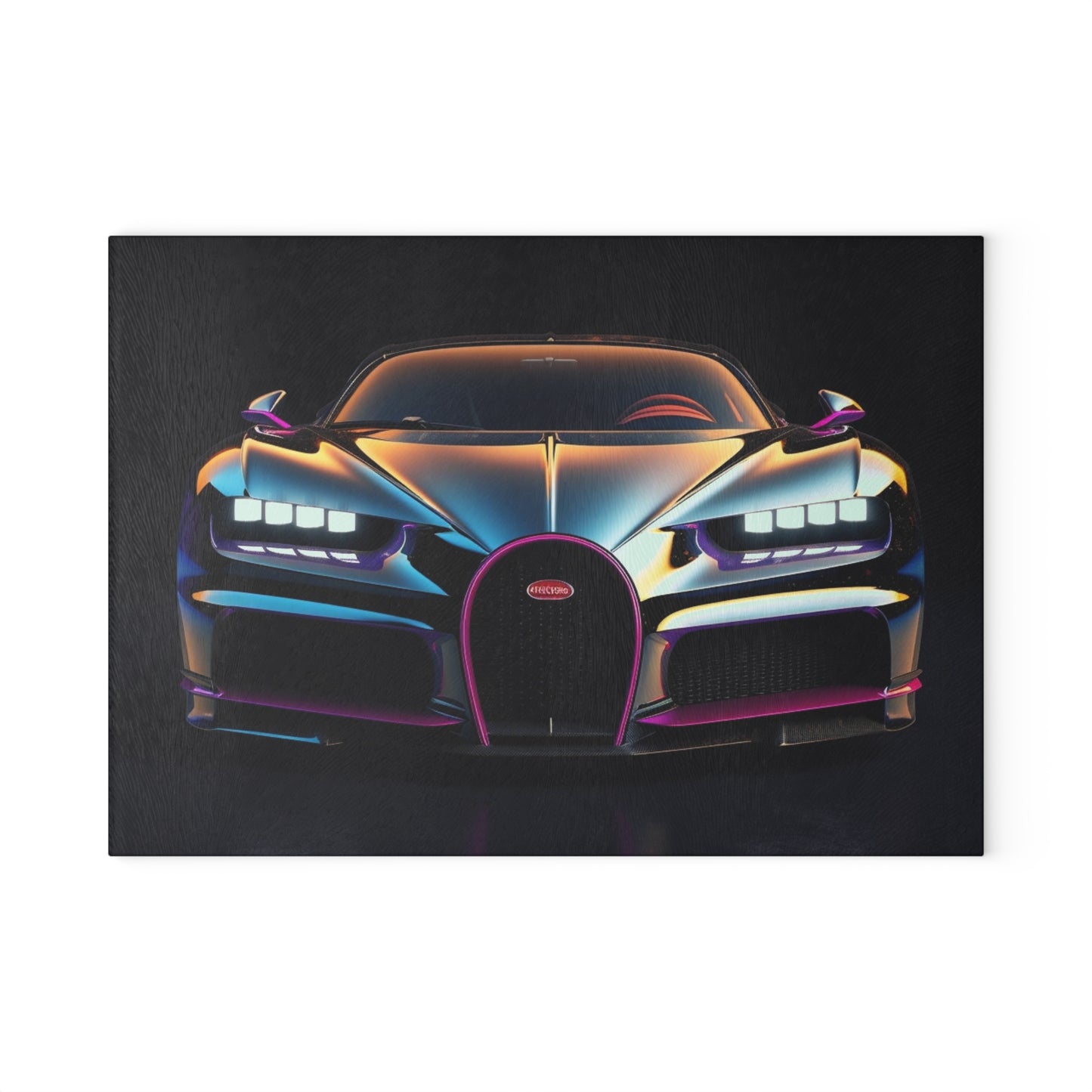 Glass Cutting Board Hyper Bugatti Chiron 1