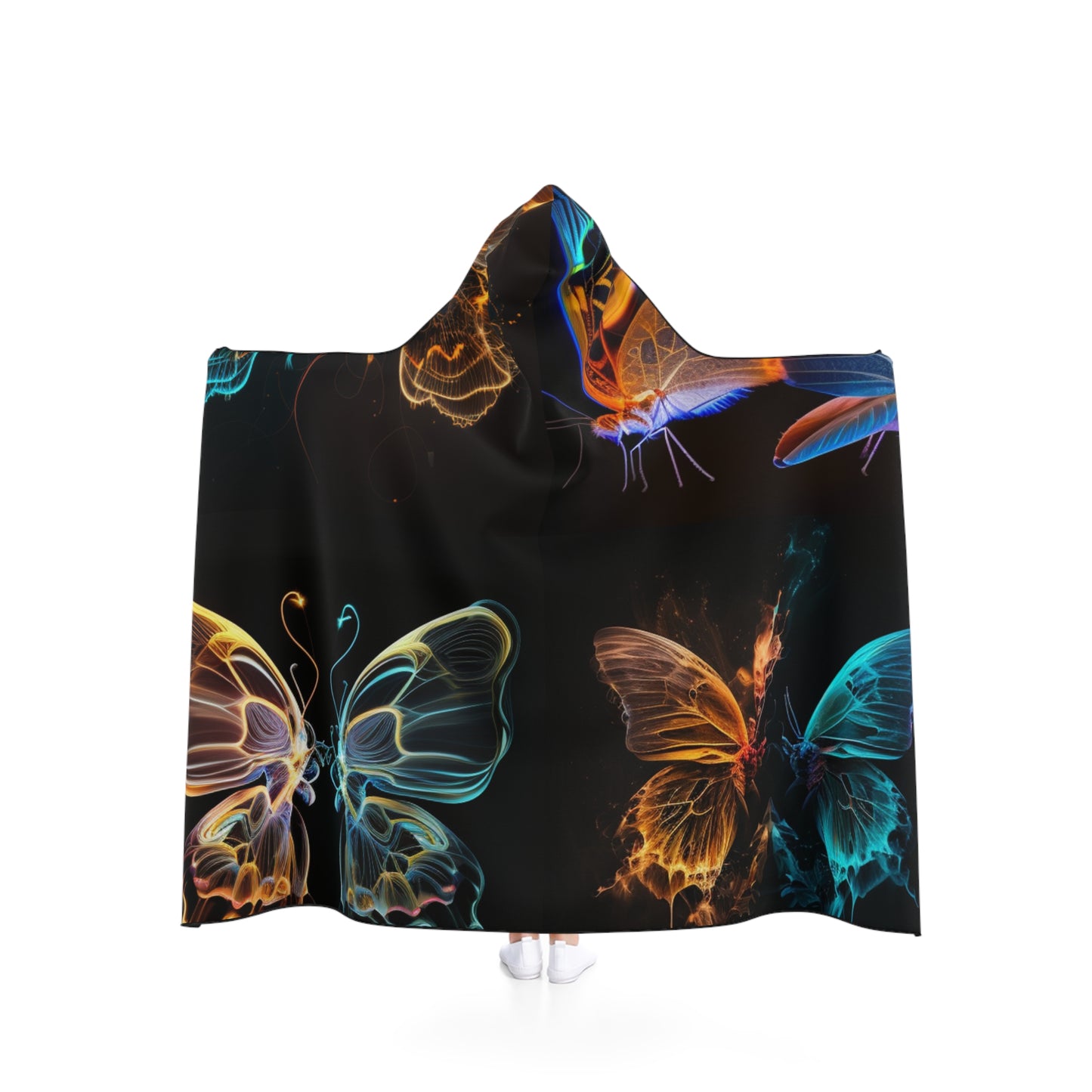 Hooded Blanket Neon Glo Butterfly 5