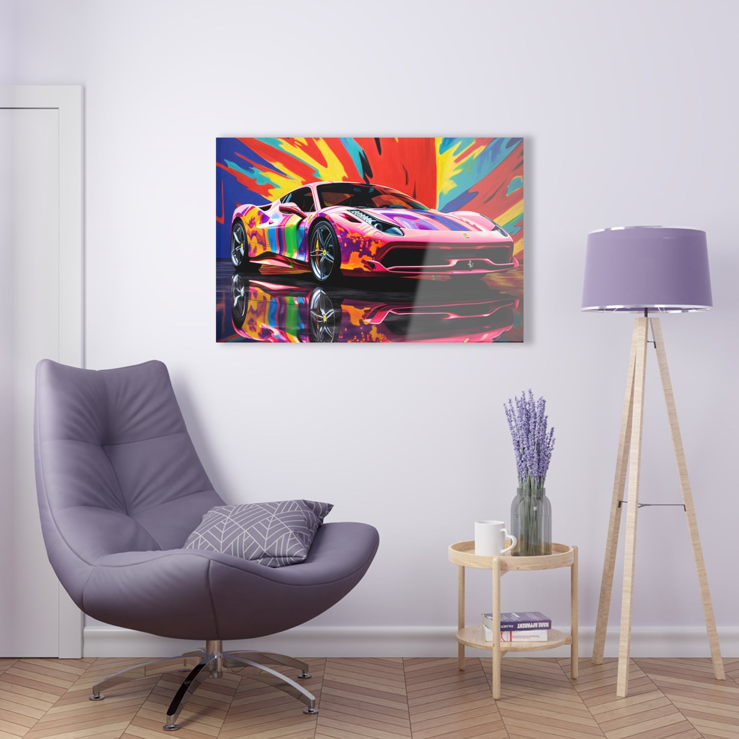 Acrylic Prints Hyper Colorfull Ferrari 3