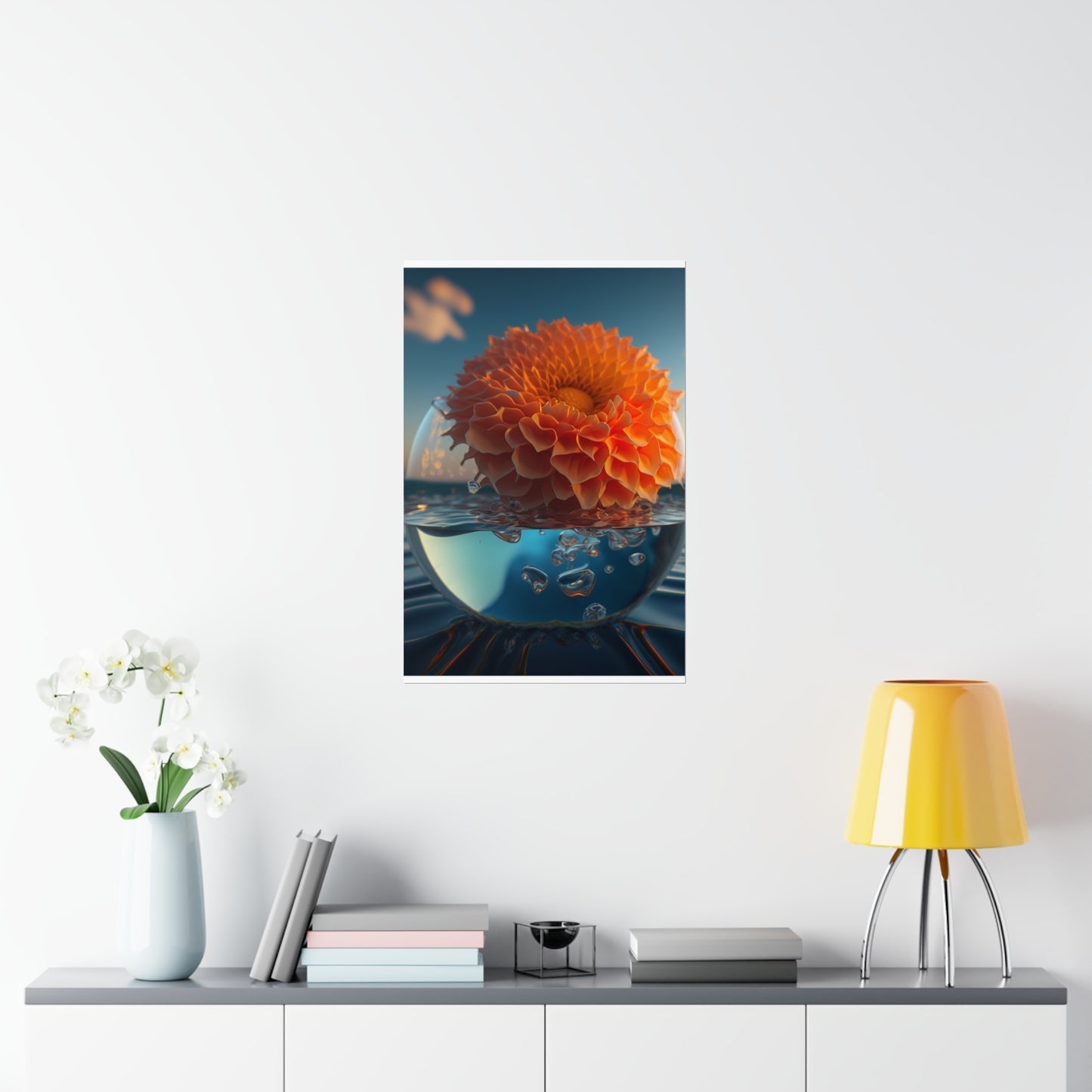 Premium Matte Vertical Posters Dahlia Orange 4