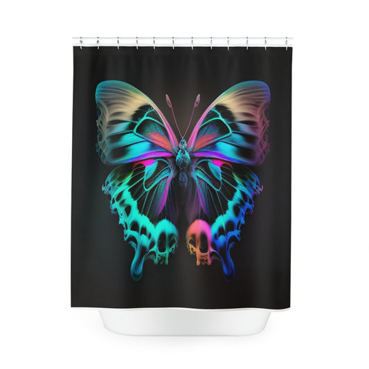 Polyester Shower Curtain Neon Butterfly Fusion 2