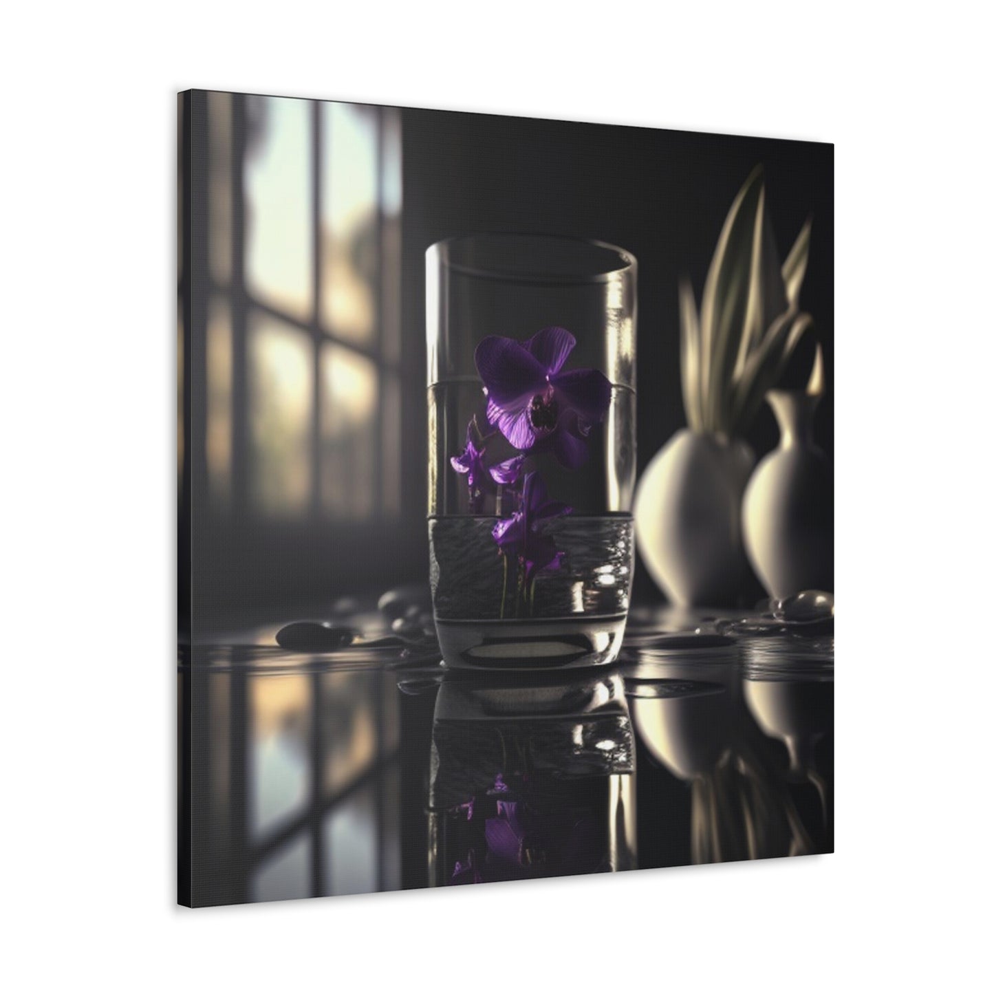 Canvas Gallery Wraps Purple Orchid Glass vase 4
