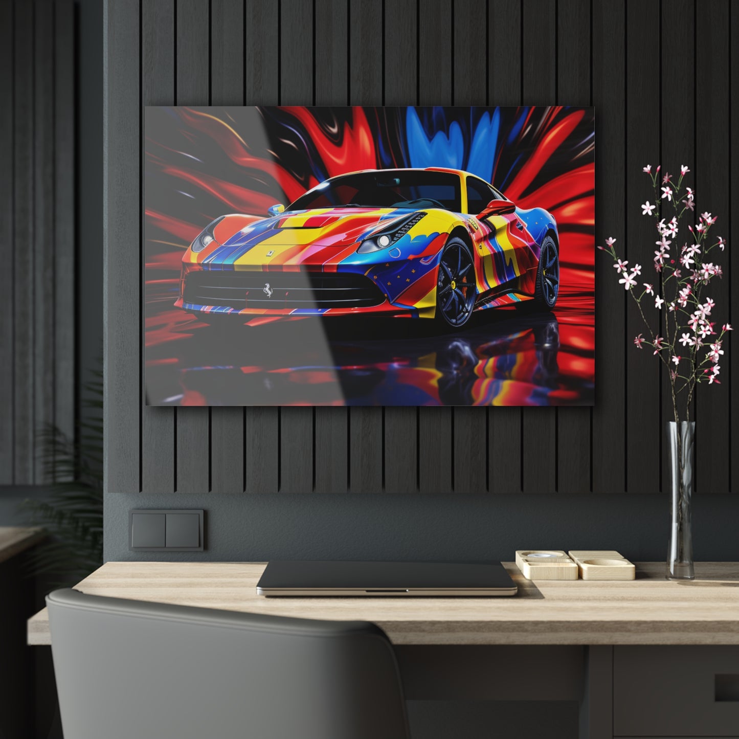 Acrylic Prints Hyper Colorfull Ferrari 1