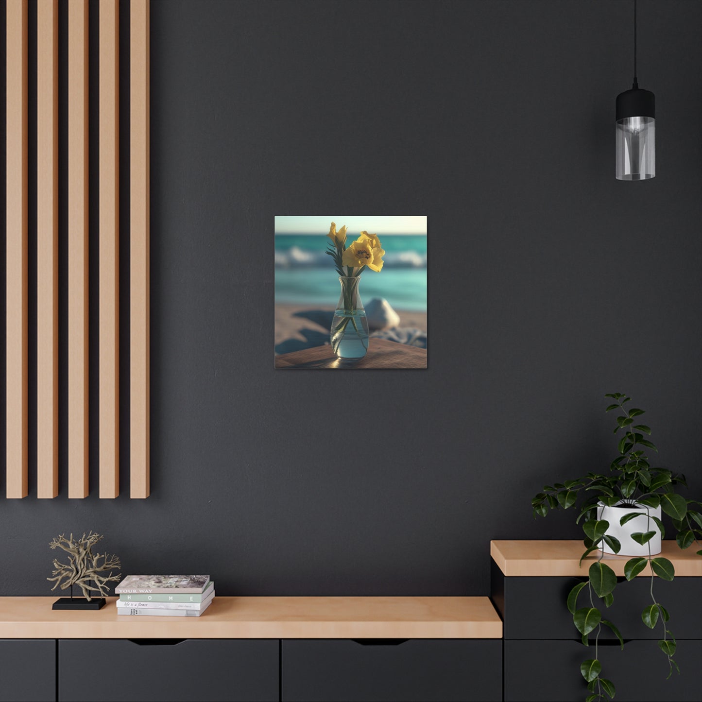 Canvas Gallery Wraps Yellow Gladiolus glass 4