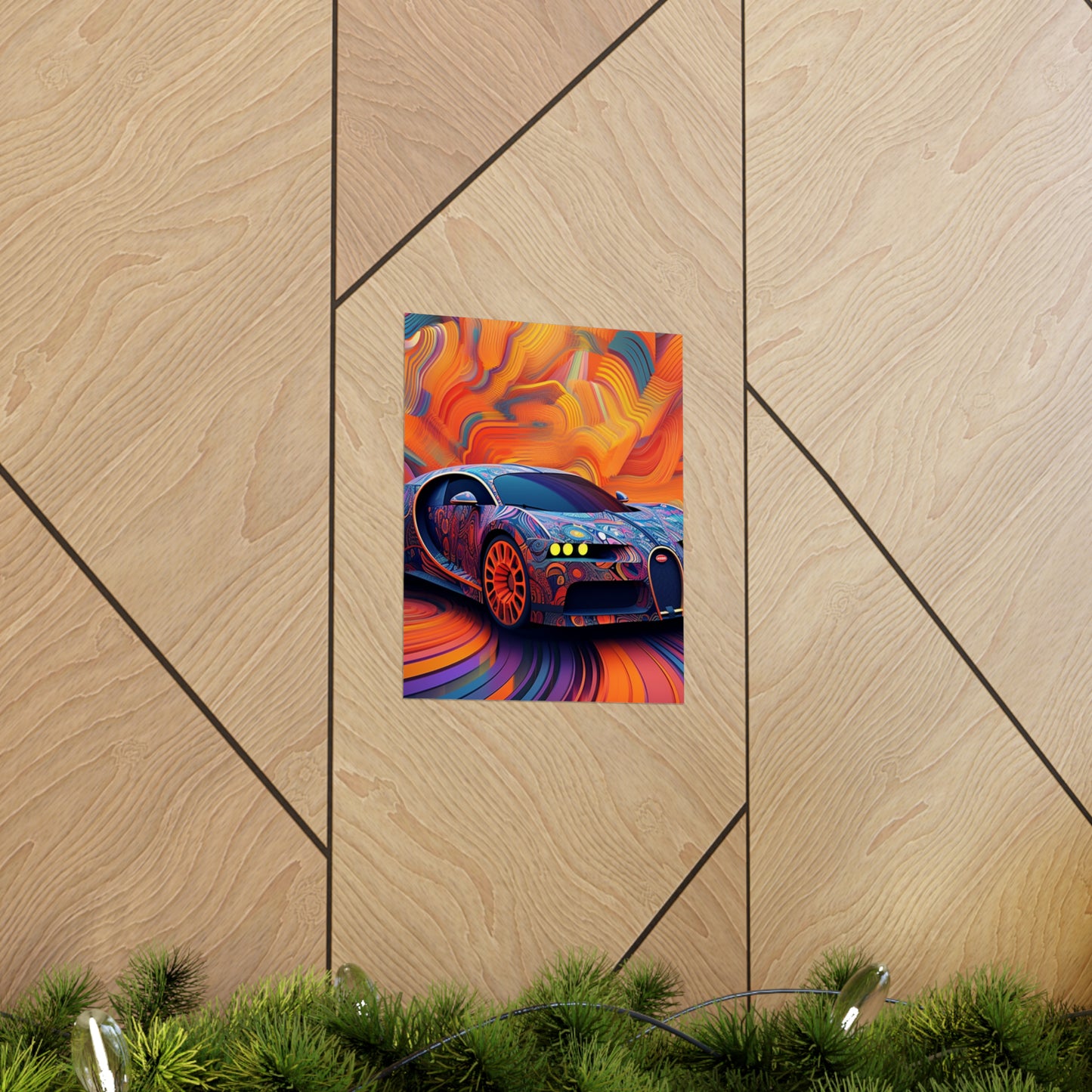 Premium Matte Vertical Posters Bugatti Abstract Concept 4