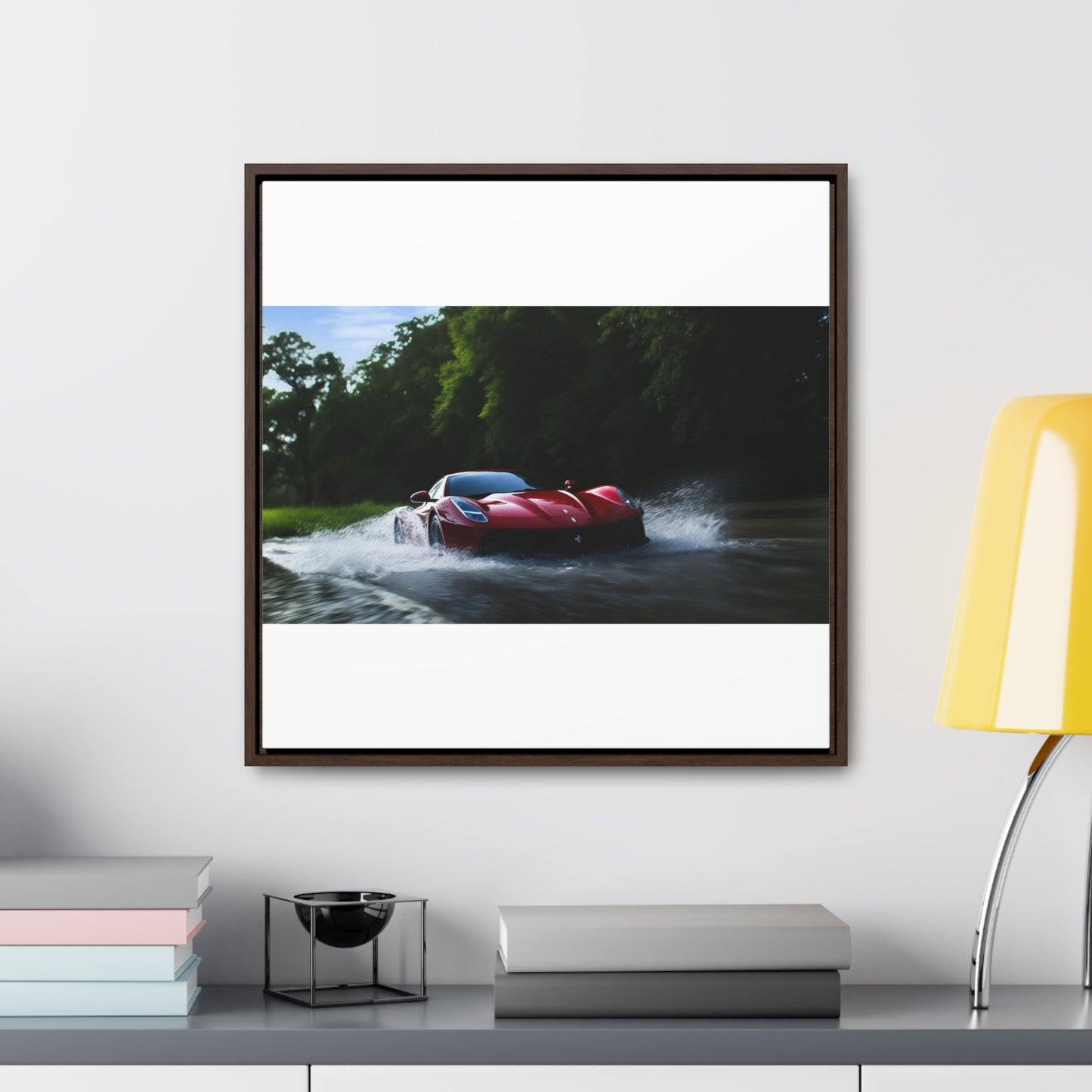 Gallery Canvas Wraps, Square Frame Water Ferrari Splash 1