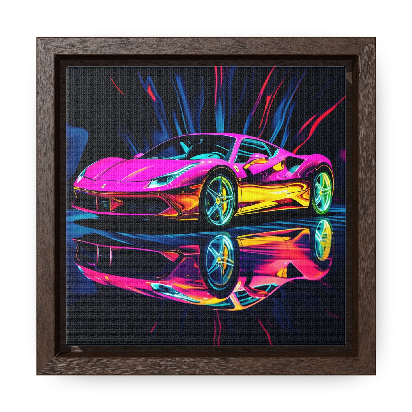 Gallery Canvas Wraps, Square Frame Pink Macro Ferrari 3