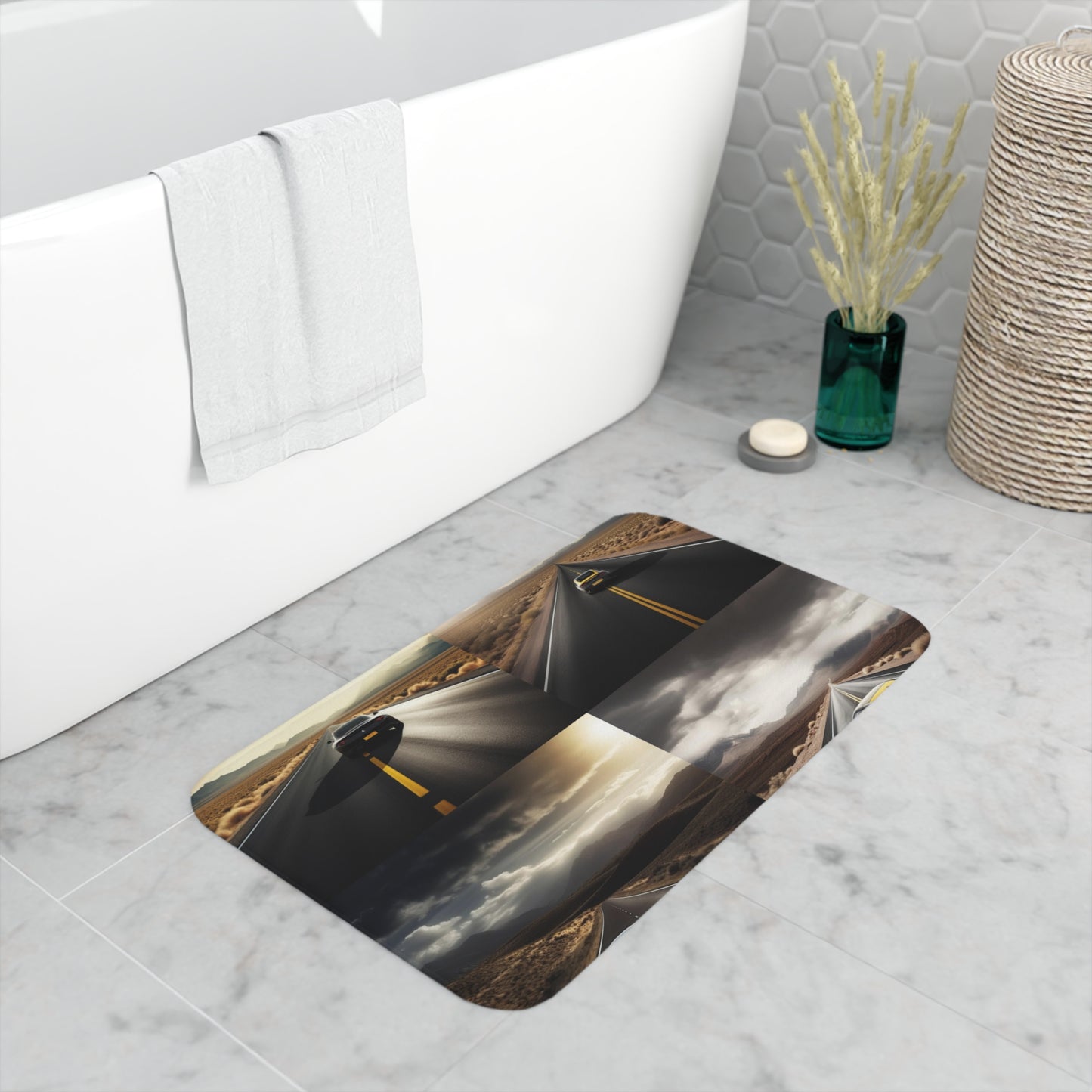 Memory Foam Bath Mat Ferrari Road 5