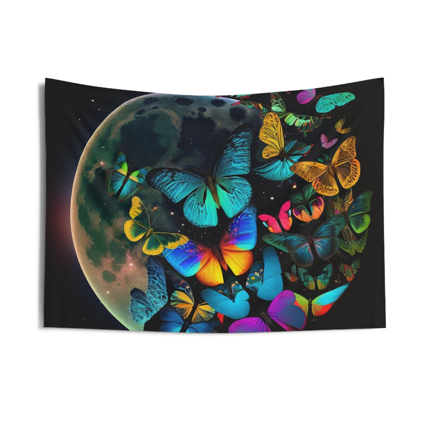 Indoor Wall Tapestries Moon Butterfly 2