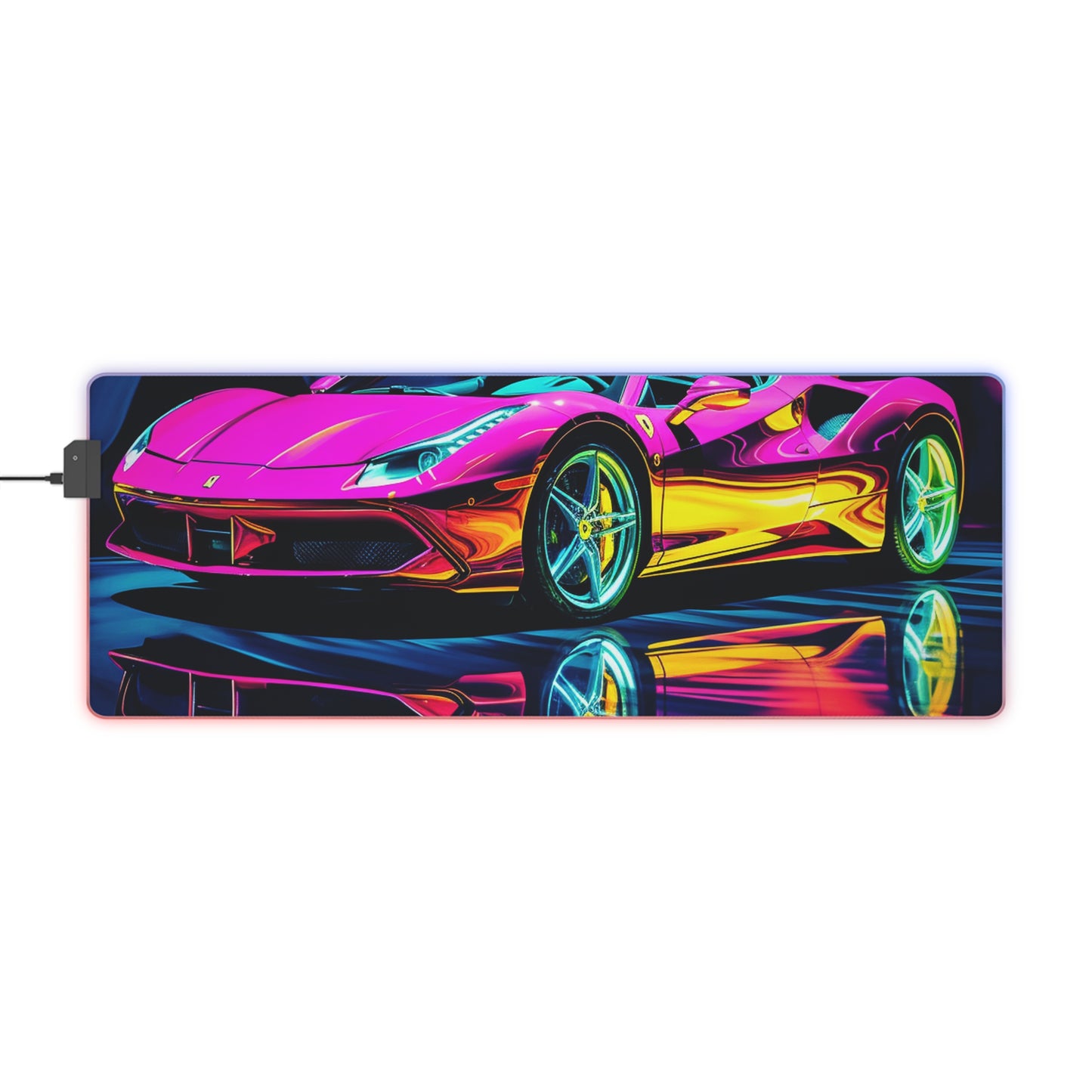 LED Gaming Mouse Pad Pink Macro Ferrari 3