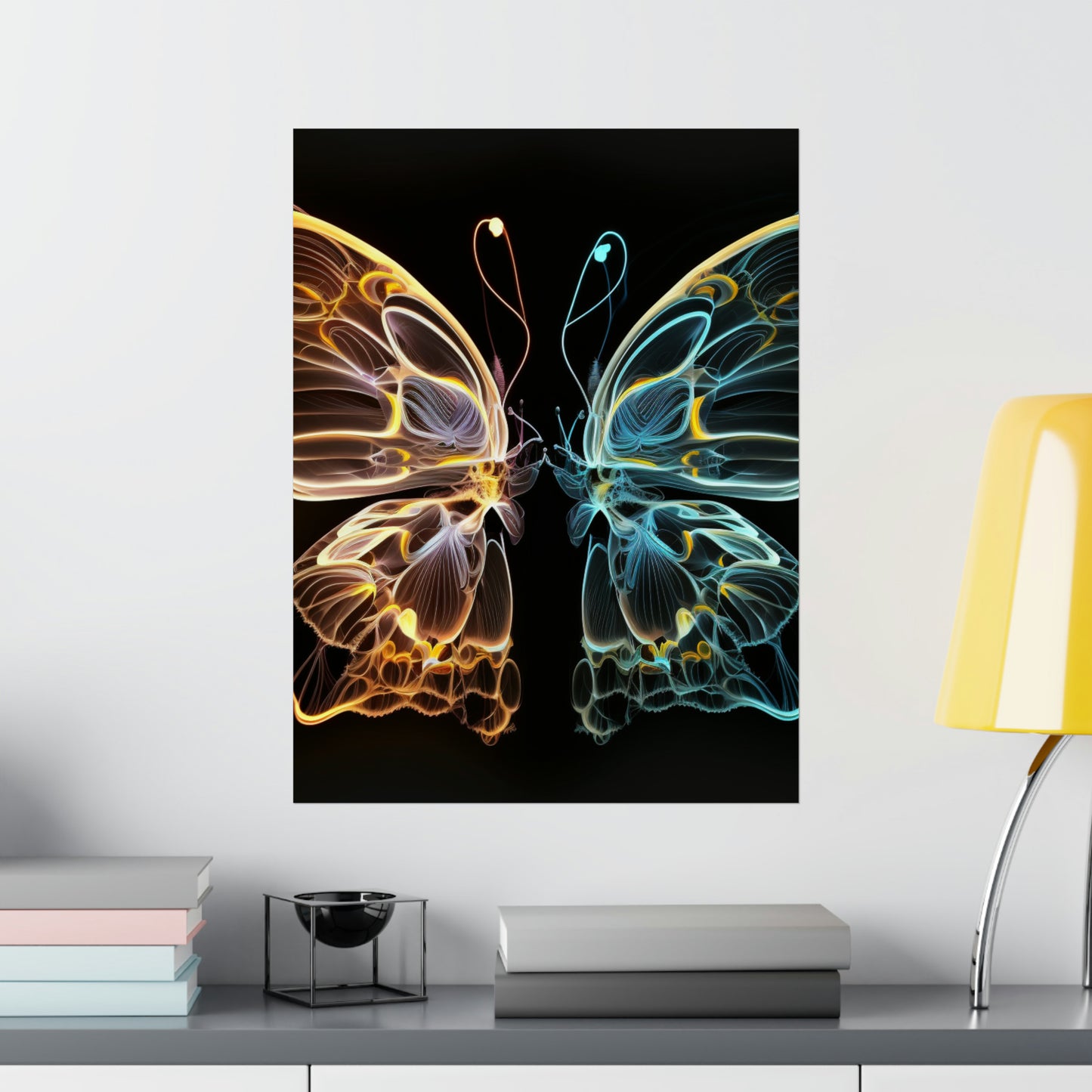 Premium Matte Vertical Posters Neon Glo Butterfly 3