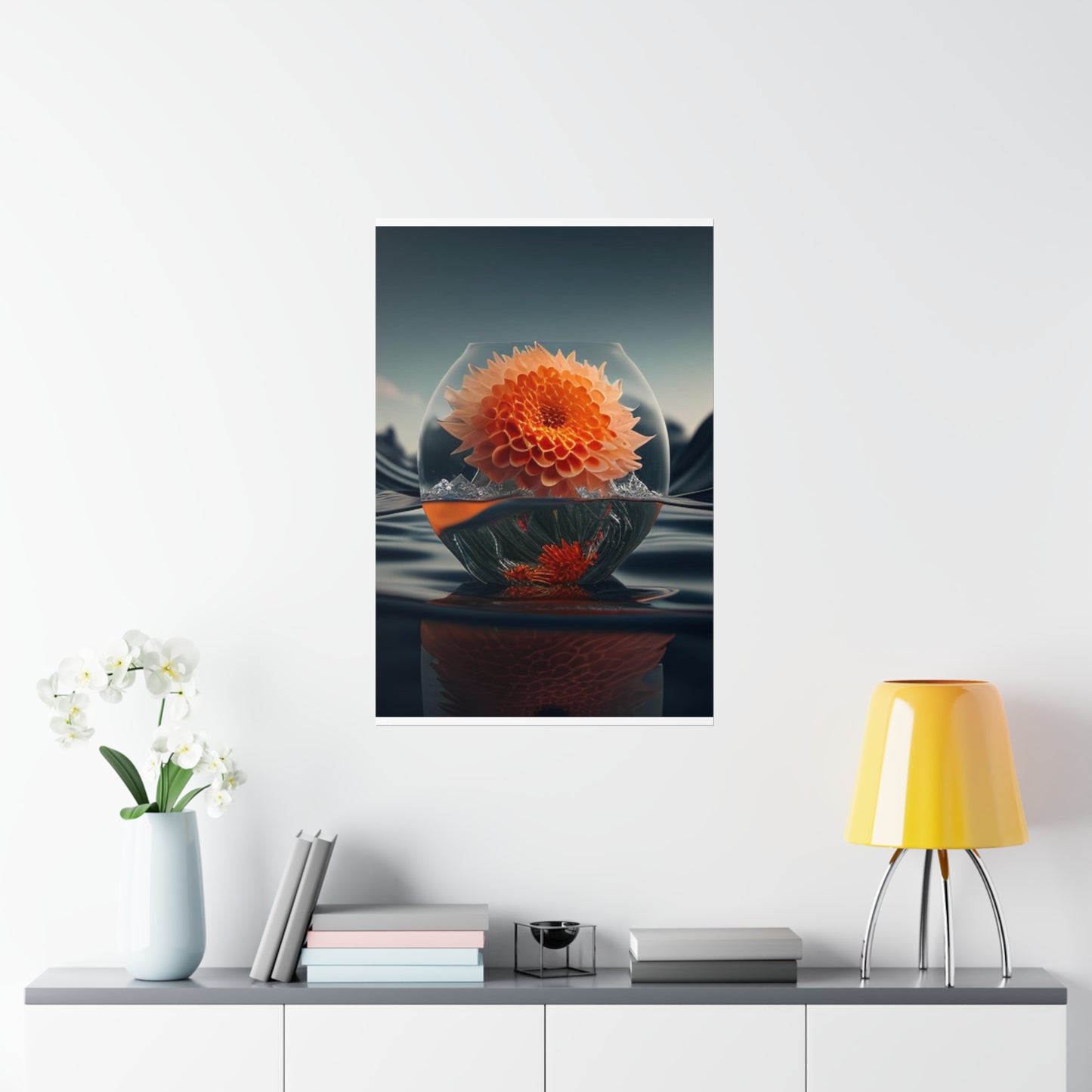 Premium Matte Vertical Posters Dahlia Orange 3