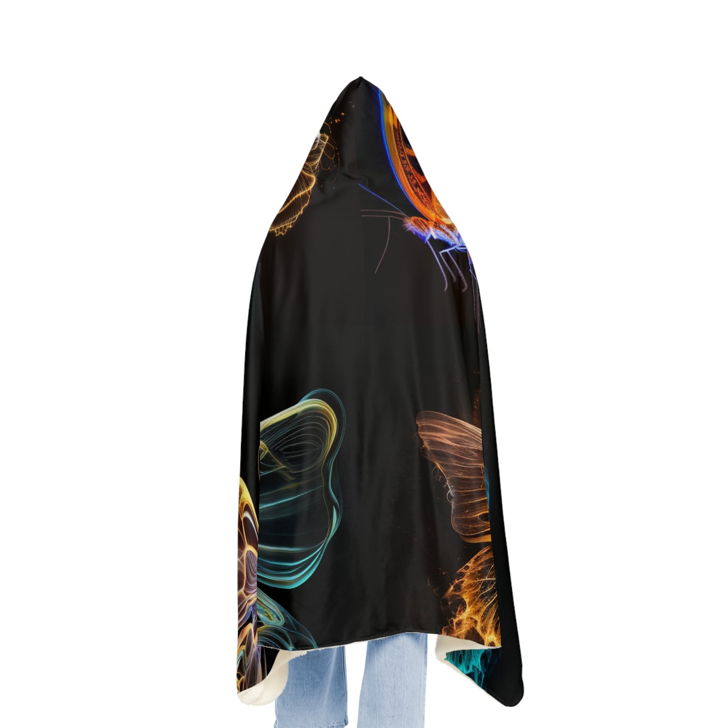 Snuggle Hooded Blanket Neon Glo Butterfly 5