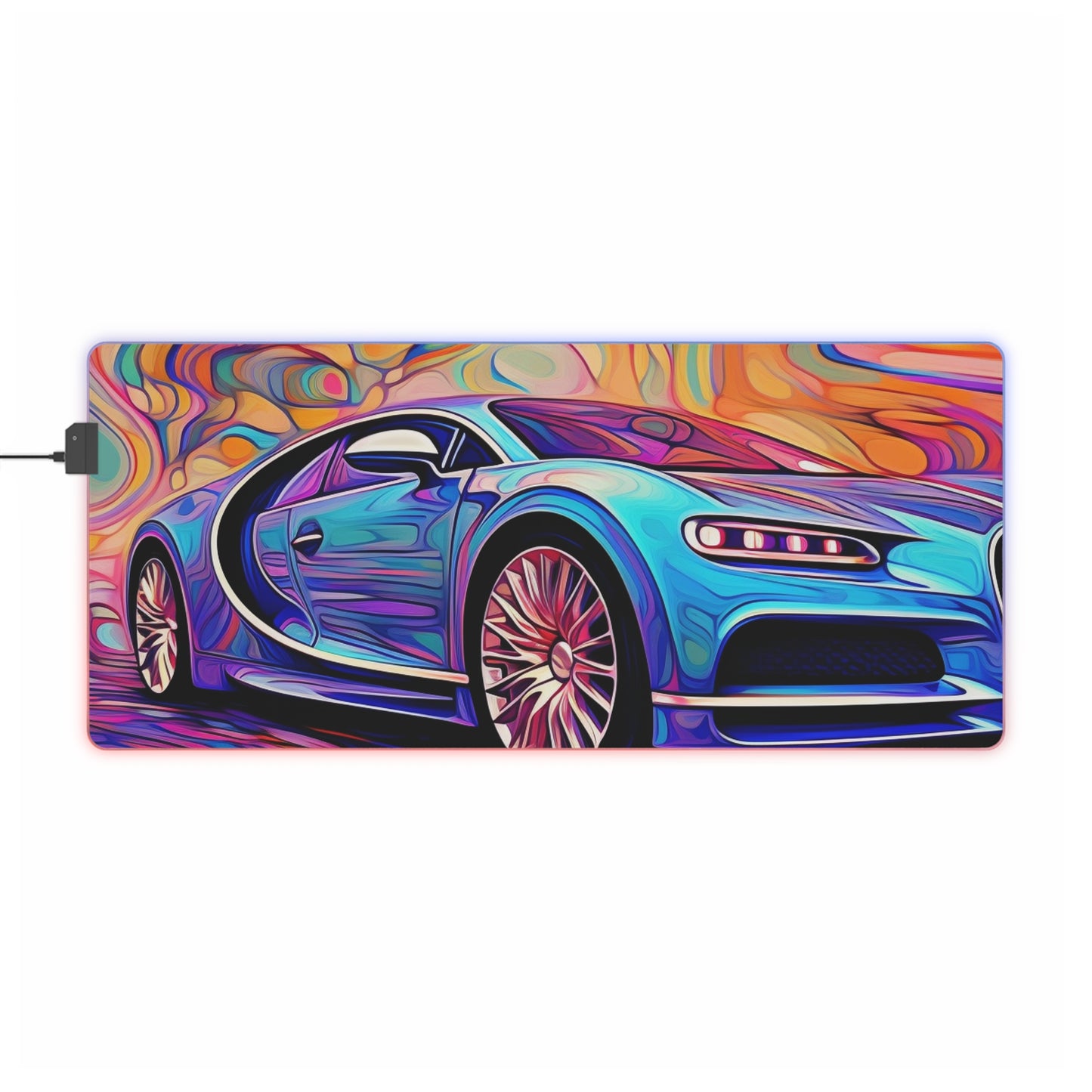 LED Gaming Mouse Pad Bugatti Abstract Concept 3