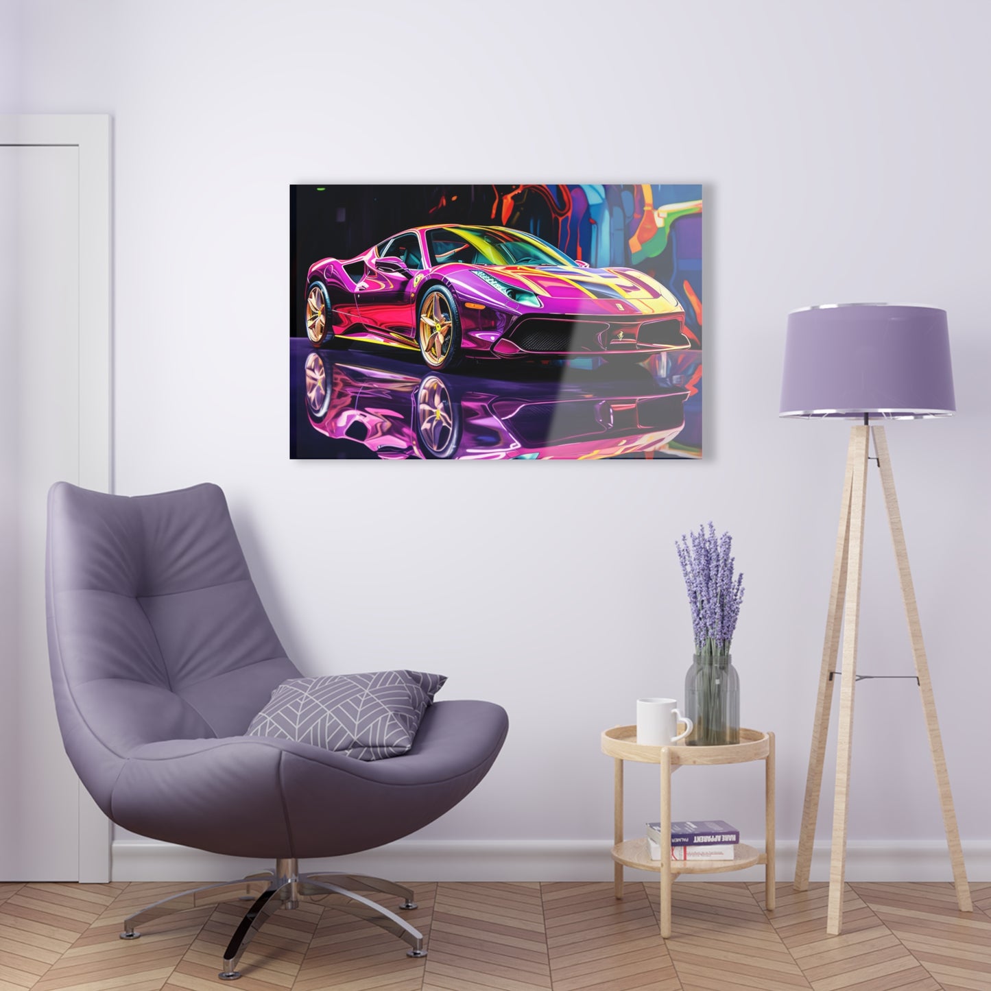 Acrylic Prints Pink Macro Ferrari 2