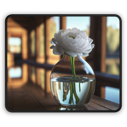 Gaming Mouse Pad  White Peony glass vase 3