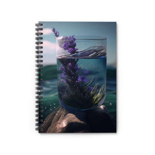 Spiral Notebook - Ruled Line Lavender in a vase 2