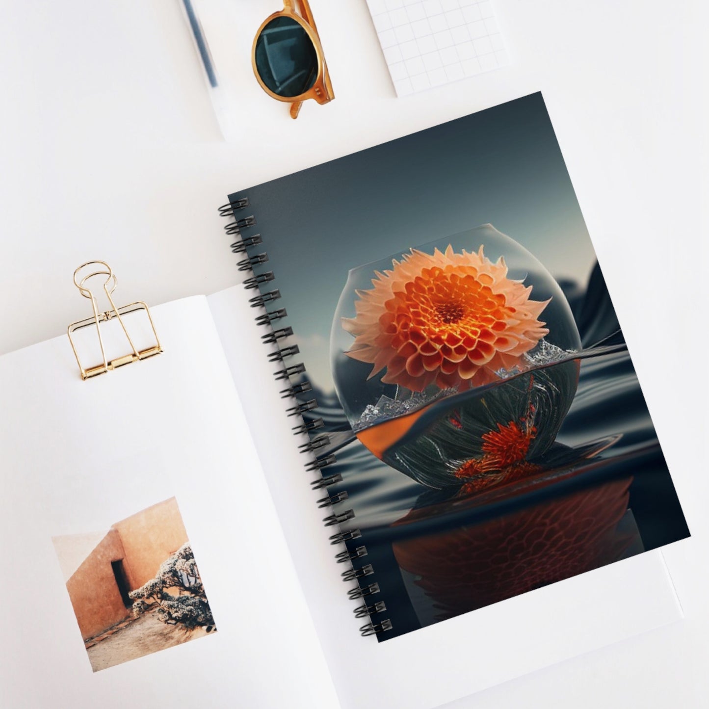 Spiral Notebook - Ruled Line Dahlia Orange 3