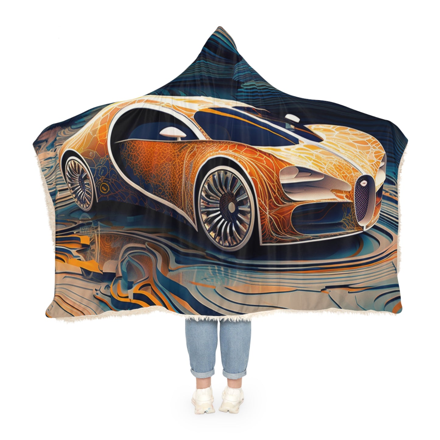 Snuggle Hooded Blanket Bugatti Abstract Flair 1