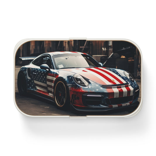 Bento Lunch Box American Flag Porsche 3