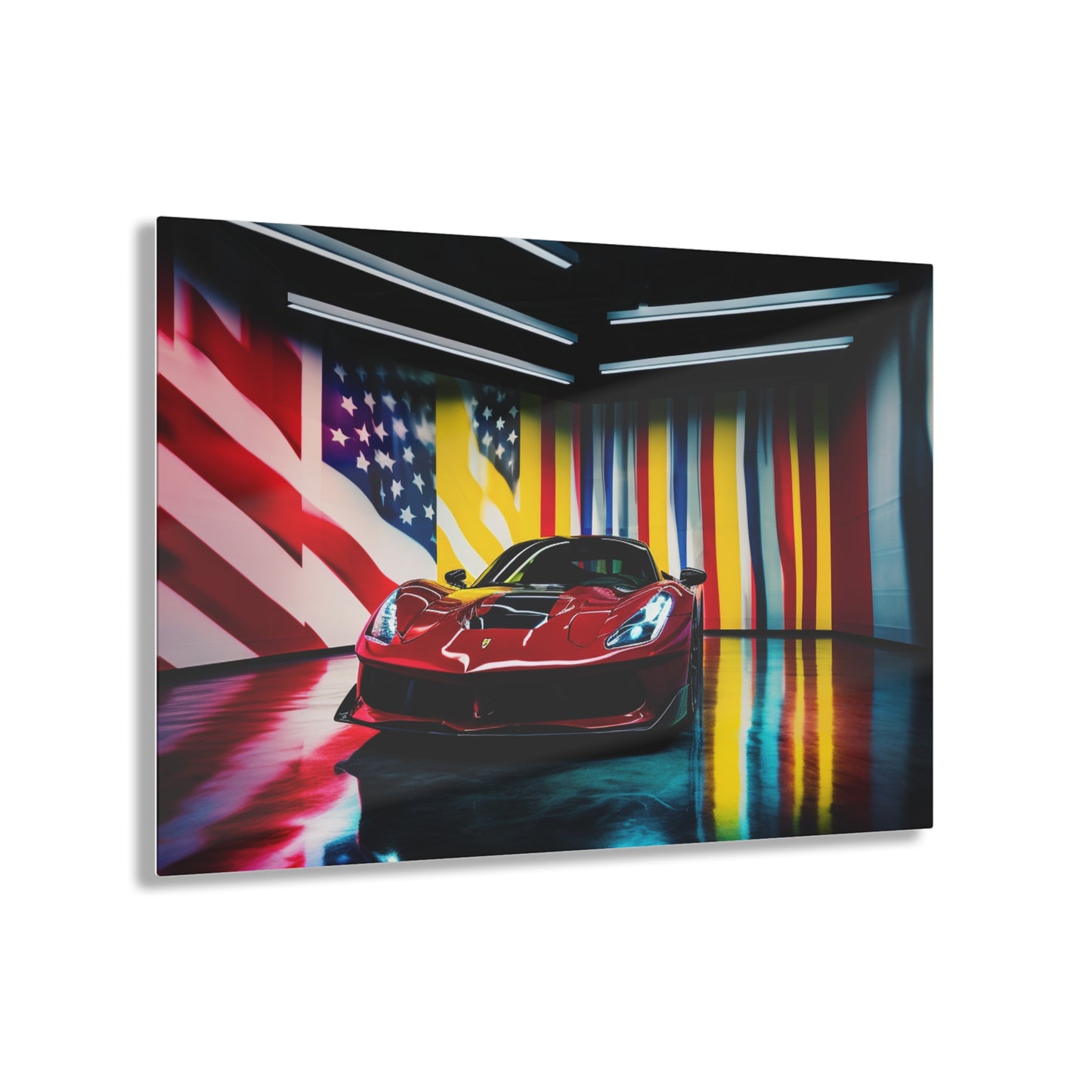 Acrylic Prints Macro Flag Ferrari 2