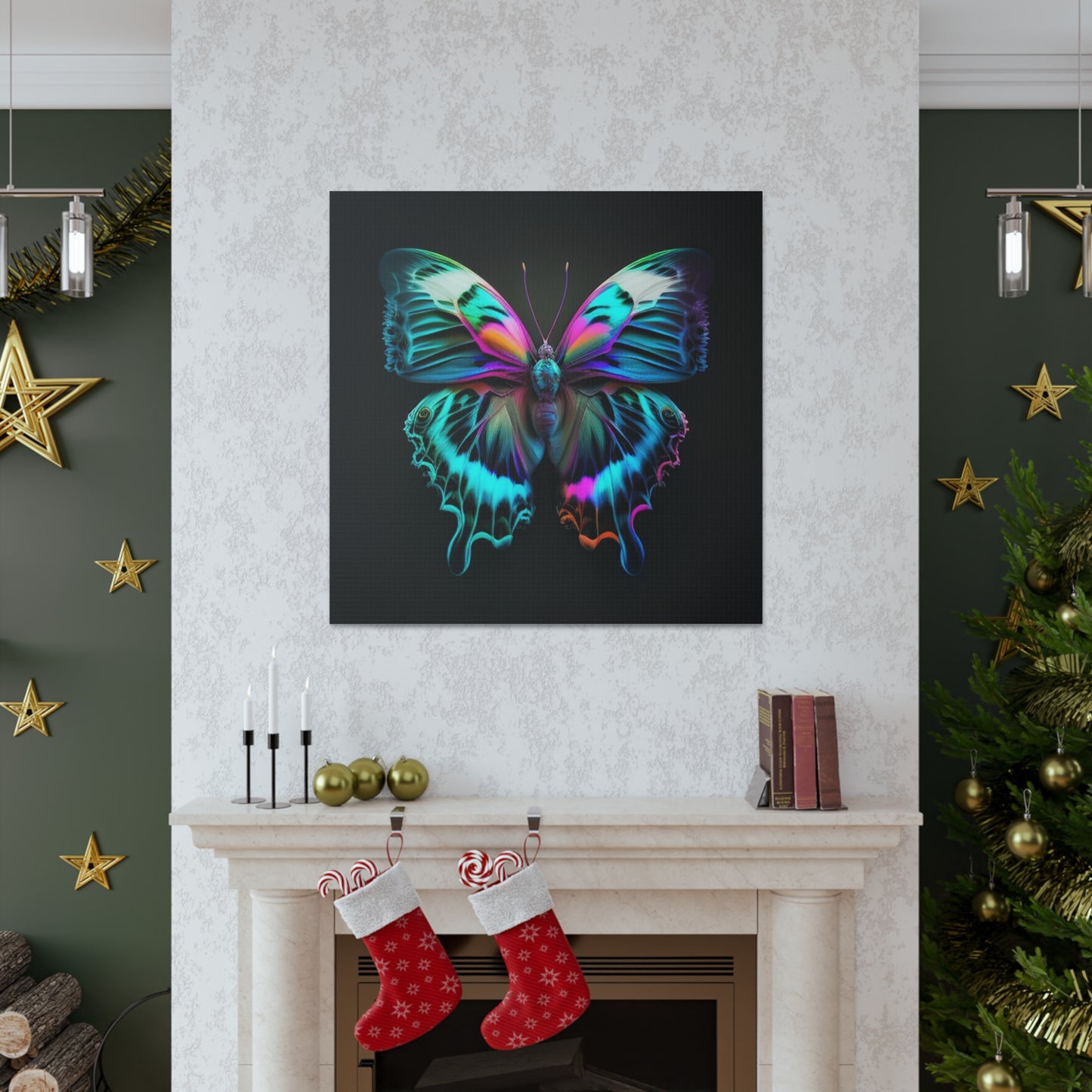Canvas Gallery Wraps Neon Butterfly Fusion 4