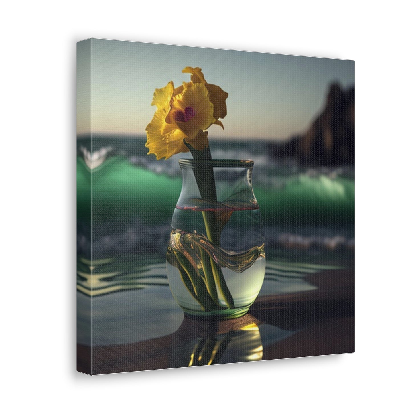 Canvas Gallery Wraps Yellow Gladiolus glass 1